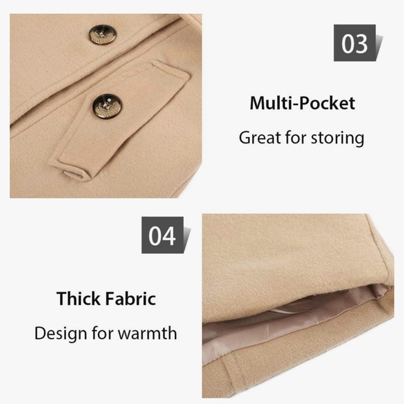 WANTDO tan classic belted trench coat size small new with tags - Picture 8 of 16